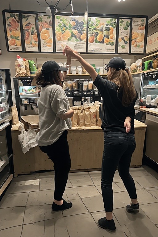 After Work Dance Behind Milk