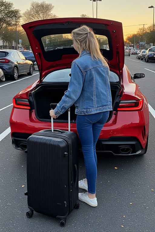 Packing Suitcase Red Supercar