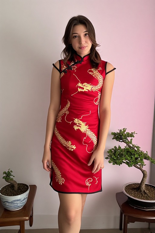 Red Dragon Cheongsam