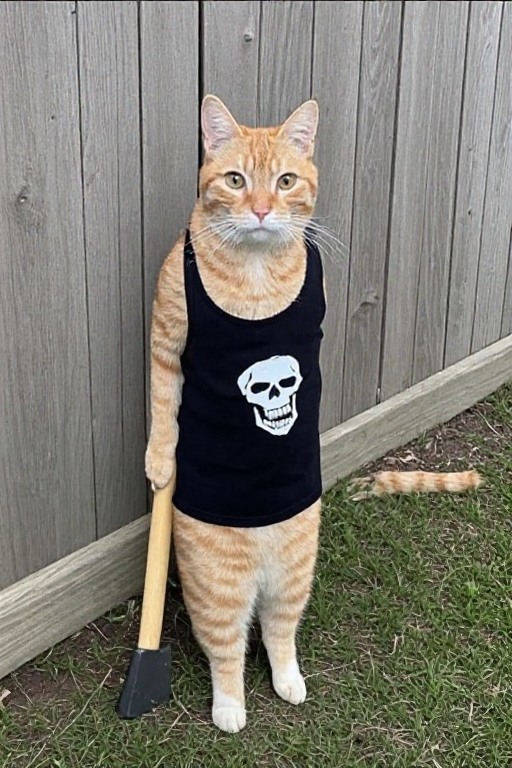 Urban Meow Tabby Cat Axe